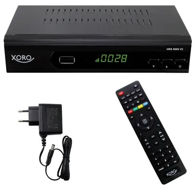 Produktbild von XORO HRS 8660 V2 HD-SAT-Receiver DVB-S/S2 mit PVR, Unicable, Timeshift, USB, HDMI, SCART & 12 V