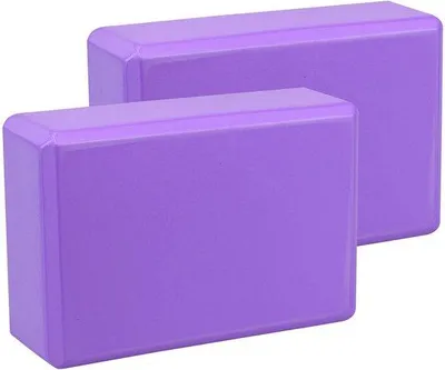 Image de Ibenzoa® : Lot de 2 blocs de yoga – haute densité, en EVA antidérapant, dimensions 23 x 15 x 7,5 cm, stables et confortables pour les postures de yoga