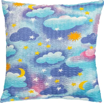 Obrázok produktu pre Krepový vankúš – 40x40 cm – modrá, ružová