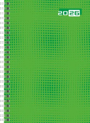 Produktbild von Buchkalender futura 2 A5 1 Woche/2 Seiten Papier grün Kalendarium 2026 Packung mit 3 Stück