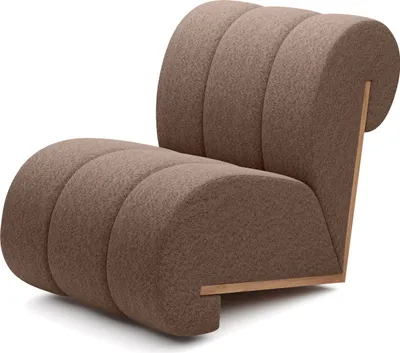 Produktbild von DOMO-HOME Polstersessel CATCH ME | Komfortpolsterung Moderne Polstersessel | 3D-Strukturstoff und hohe Beständigkeit | Fotel mit Komfortpolsterung und stilvollen Holzdetails | Farbe braun