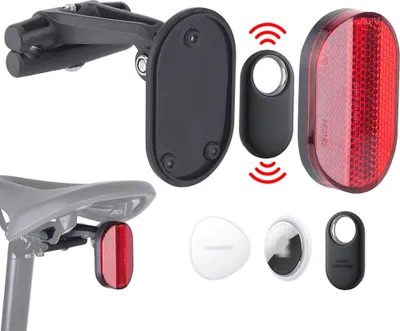Image de Support pour vélo avec réflecteur pour traceurs AirTag / SmartTag, noir