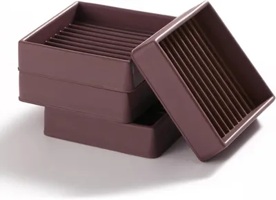 Productafbeelding van Meubelkussens - Bedstoppers - Vloeren Beschermen - Geluidsdempend Ontwerp - 5.1cm Vierkant - Bruin