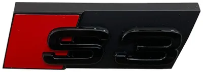 Original Audi S3 A3 8L 8P 8V 8Y Kühlergrill Schriftzug Emblem Logo Schwarz Black in der Farbe Schwarz von Volkswagen AG