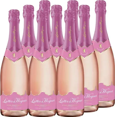 Produktbild von Lutter & Wegner Gendarmenmarkt Sekt Rosé Halbtrocken (9 x 0,75 l)