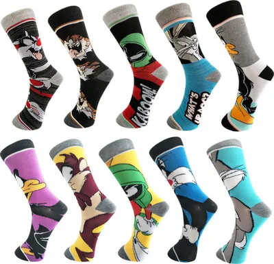 Produktbild von Lustige bunte Herrensocken, lustige Herrenstrümpfe 10 Paar