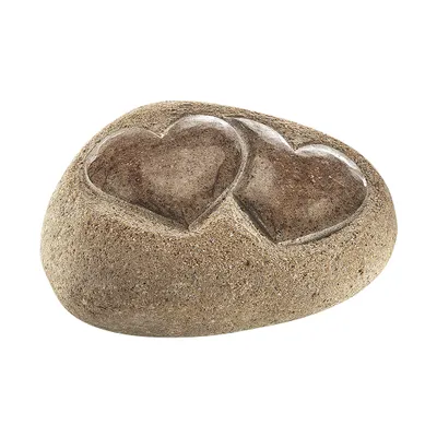 Produktbild von Kobolo Dekostein Dekoration Stein - HEART - aus Naturstein - Motiv Herzen - XXL - Garten Eingang Deko Natur Herzlich Willkommen Gartenkugel