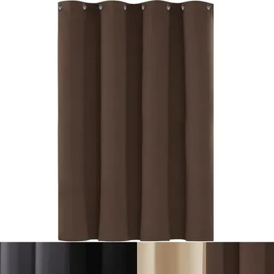 Produktbild von Lärmschutzvorhang 50 x 100 cm Braun mit Ösen, Blickdicht