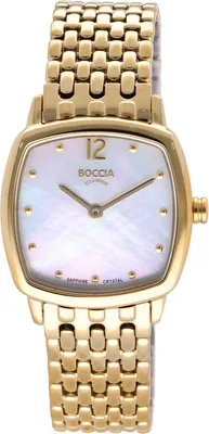 Produktbild von Boccia 3353-02 Damenuhr Titan Goldfarben mit Saphirglas