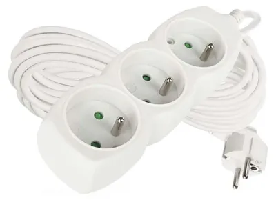 Obrázok produktu pre EMOS Predlžovací kábel 10 m / 3 zásuvky / biely / PVC / 1,5 mm2