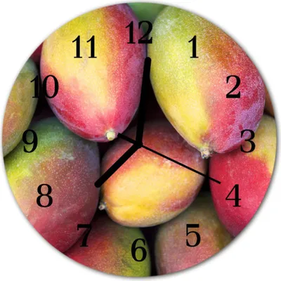 Produktbild von Glasuhr Wanduhr Küchenuhr Echt-Glas 30fi cm Früchte mehrfarbig