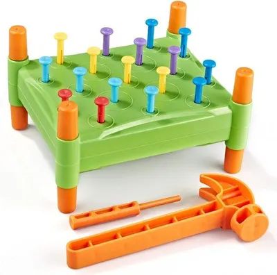 Produktbild von Kinderspielzeug zur Frühförderung, Spielzeug mit Hammer und Hebel für Konzentrationstraining