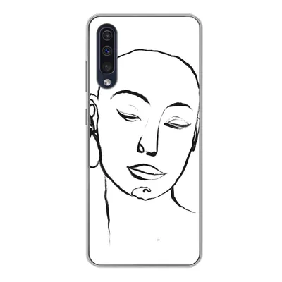 Produktbild von MuchoWow® Handyhülle Schutzhülle Hülle für Samsung Galaxy A50 Frau - Gesicht - Porträt Silikon Softcase Handy Hülle - Mobiltelefonhülle