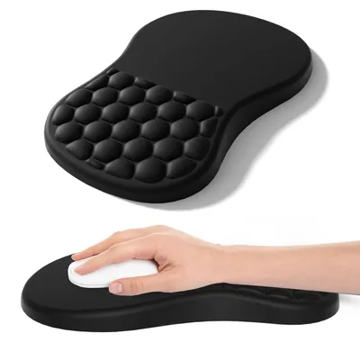 Immagine prodotto di Tappetino ergonomico per mouse con poggiapolsi - Nero