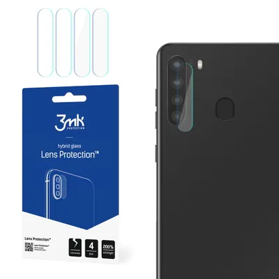 Produktbild von 3mk Hybridglas Lens Protection für Samsung Galaxy A21 Kamera Objektiv Kameralinse 0,16mm 6H (4 Stück)