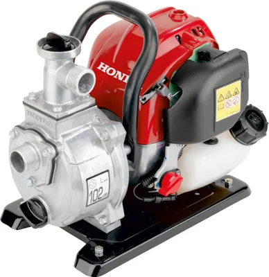 A Honda gasoline-powered water pump is shown against a white background.
