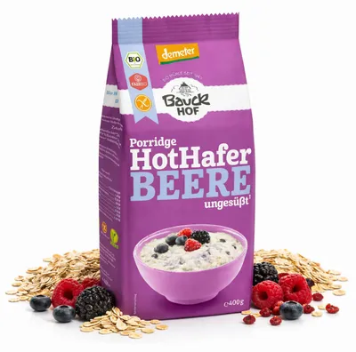 Produktbild von Bauckhof  Hot Hafer Beere glutenfrei Demeter - 400g - 1 Beutel