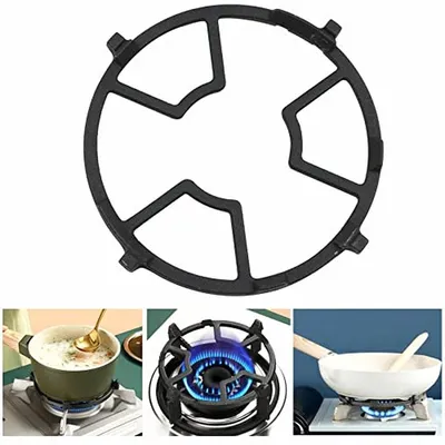 Productafbeelding van Wokring Gietijzer - Pannensteun Onderstel - Stabiel Koken - Universeel 4/5 Klauw - 175 cm - Zwart