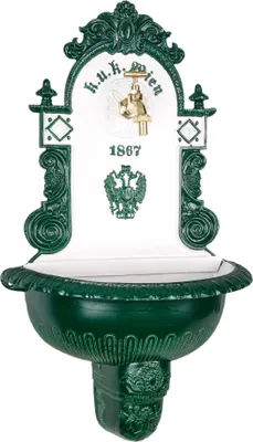 Produktbild von Waschbecken Brunnen Wandbrunnen 72cm Alu Garten im antik Stil fountain garden
