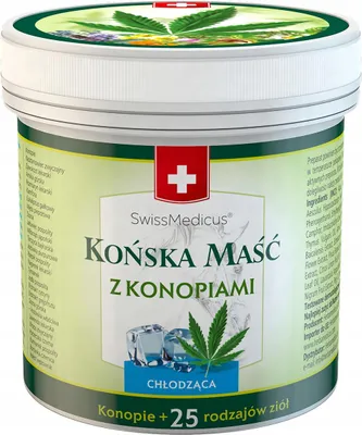 Obrázok produktu pre SwissMedicus, Końska Maść z Konopiami Chłodząca, 500 ml
