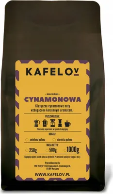 Produktbild von KAFELOV | Kaffeebohnen Zimt - 1000g - Aromatisch und cremig - 100% Arabika
