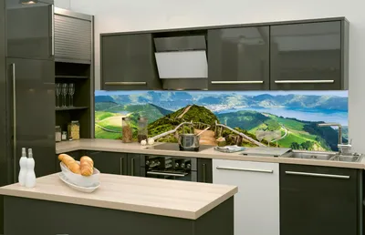 Produktbild von Küchenrückwand Folie selbstklebend WANDERWEG 260 x 60 cm - Klebefolie - Dekofolie - Spritzschutz für Küche -