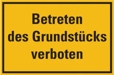 Produktbild von Dreifke® Hinweisschild, Betreten des Grundstücks verboten, 200x300mm, Kunstst...