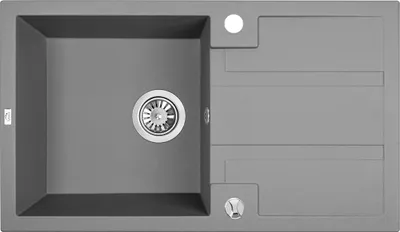Produktbild von Design Granitspüle 1 Becken mit Abtropffläche Grau 440x760x194 mm