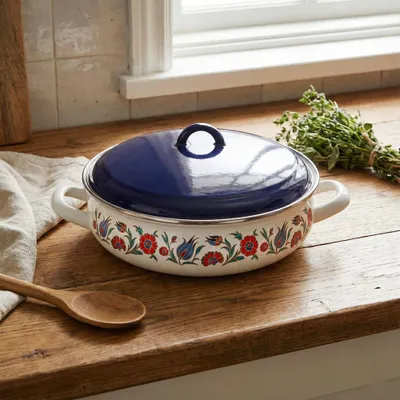 Produktbild von Serenk 26 cm Enamel Belly Shallow Casserole