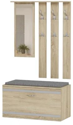 Produktbild von Garderobe - Eiche Sonoma - 85 x 39 x 157 cm - Modern V-2