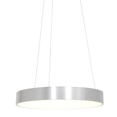 Produktbild von Steinhauer Pendelleuchte Ringlede 1-flammig Gebürstetes Silber 48x48cm
