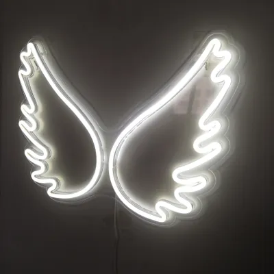 Immagine prodotto di Luce LED NEON, applique decorativa, ali bianche, 45 x 34 x 2 cm