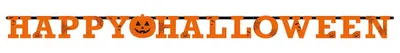 Produktbild von Happy Halloween Kürbis Girlande – Halloweendeko 240 cm