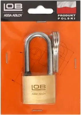 Zdjęcie produktu dla Kłódka mosiężna KD51M, wydłużona szekla h=63 mm BLISTER