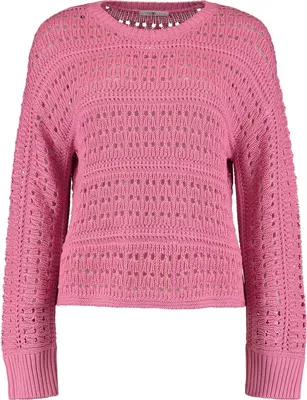 Produktbild von Haily's Strickpullover mit Lochmuster und Rundhalsausschnitt