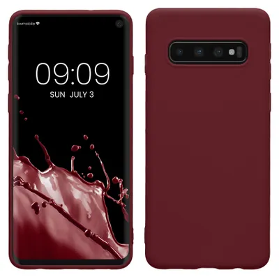 Produktbild von kwmobile Handyhülle für Samsung Galaxy S10 Hülle - TPU Case - Kabelloses Laden - Schutzhülle Cover in Bordeaux Violett