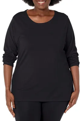 Produktbild von Hanes Damen Just My Size Übergröße Langarm Baumwolle U-Ausschnitt T-Shirts Hemd,