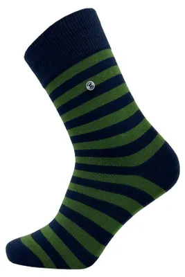 Produktbild von Uni gestreifte Socken grün und blau – Marineblau – 36-40