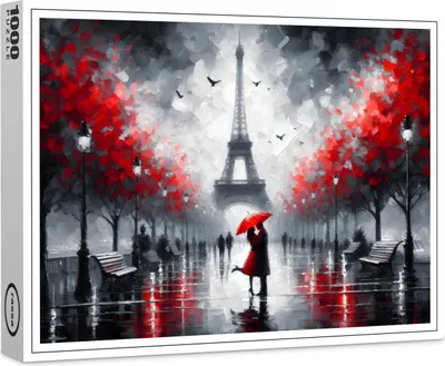 Produktbild von raxxa Premium-Puzzle "Liebe im Regen", 1000 Teile
