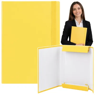 Obrázok produktu pre Priečinok na dokumenty s gumičkou Hard Office žltý A4/4,5 cm