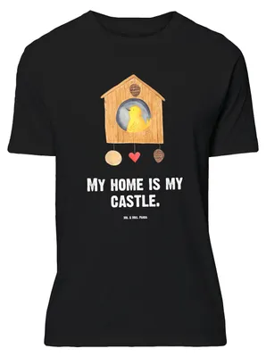 Produktbild von Mr. & Mrs. Panda Größe XL T-Shirt Vogel Haus - Schwarz - Geschenk, Zuhause, Vogelhaus, Lustige Sprüche, Tshirt, Shirt, mit Spruch, Wohnung, Familie, Castle