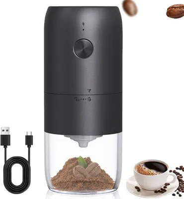 Produktbild von Elektrische Kaffee-Mühle mit einstellbarer Mahlgrad für Kaffeebohnen und Gewürze
