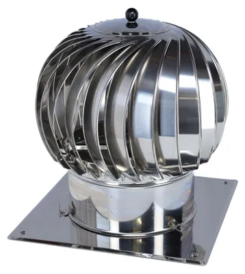 Produktbild von Schornsteinaufsatz Turbowent 1 mit Montageplatte, Edelstahl, Ø 250 mm