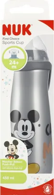 Obrázek produktu pro Dětská láhev na vodu NUK Sports Cup 450 ml 24m+ šedá