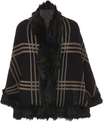 Produktbild von ALARY damen strickponcho - schwarz, M