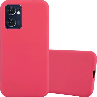 Produktbild von Cadorabo Hülle für Oppo FIND X5 LITE / Reno7 5G Schutzhülle in Rot Handyhülle TPU Silikon Etui Case Cover