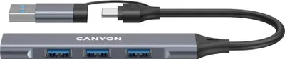 Zdjęcie produktu dla Canyon Hub Ds-02 4 W 1 Usb-A/C Szary