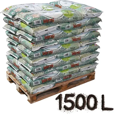Produktbild von EKAGRO | Dünger - 1500L (30x50L), Vermicompost, Organischer Dünger - Rasendünger, Tomatendünger, Pflanzen, Wurmhumus
