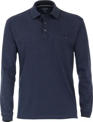Produktbild von Casa Moda - Herren Polo-Shirt Langarm (403478000), Größe:S, Farbe:Blau (107)