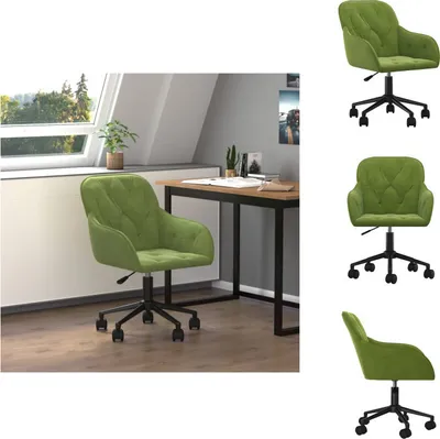 Produktbild von vidaXL Bürostuhl Drehbar Hellgrün Samt - Bürostühle